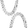 Catcan Hip Hop Chunky Silver Chain 2 Pack 32 Inch Plastic Silver Necklace 80s 90s Punk Turnover Necklace Men Costume Accessory for Party Costume Class Bar
