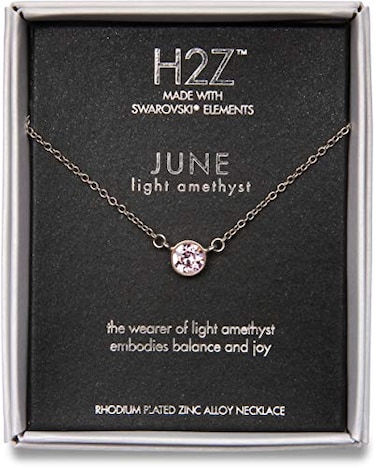 Pavilion Gift Company H2Z 16221 June Light Amethyst Birthstone Necklace with 18 Chain