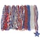 YSPPF 108 Pcs 4th of July Beads Necklace Bulk Red White Bule Independence Day Patriotic Star Necklaces Parade Decorations