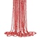 ZZYFGH 12 Pcs Red Bead Necklaces 33 Metallic Red Bead Necklace Bulk Valentine Necklace Mardi for Valentines Wedding Birthday Mardi Gras Decorations