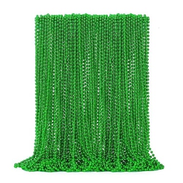 EOBOH 12PCS St Patricks Day Necklace St Patricks Day Beads Necklace Accessory Set Mardi Gras St Patricks Costumes Necklaces Festive Accessories for Mardi Gras St Patricks Parade Decorations