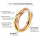 DURSI Trinity Interlocked Rolling Triple Ring for Women Girls Kids Stainless Steel Cross Stacking Puzzle Ring for Fidget Anxiety Minimalist Promise Engagement Wedding Ring Silver 18K Rose Gold Size 5