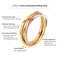 DURSI Trinity Interlocked Rolling Triple Ring for Women Girls Kids Stainless Steel Cross Stacking Puzzle Ring for Fidget Anxiety Minimalist Promise Engagement Wedding Ring Silver 18K Rose Gold Size 5
