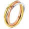 DURSI Trinity Interlocked Rolling Triple Ring for Women Girls Kids Stainless Steel Cross Stacking Puzzle Ring for Fidget Anxiety Minimalist Promise Engagement Wedding Ring Silver 18K Rose Gold Size 5