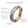 DURSI Trinity Interlocked Rolling Triple Ring for Women Girls Kids Stainless Steel Cross Stacking Puzzle Ring for Fidget Anxiety Minimalist Promise Engagement Wedding Ring Chameleon Size 11