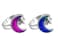 swqfzki 2 PCS Moon and Star Mood Rings Adjustable Color Changing Finger Ring for Women Girls