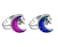 swqfzki 2 PCS Moon and Star Mood Rings Adjustable Color Changing Finger Ring for Women Girls