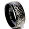 JUDE 8mm Black Stainless Steel Islamic Mulslim Shahada Ring 7