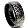 JUDE 8mm Black Stainless Steel Islamic Mulslim Shahada Ring 7