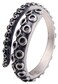 AZYOUNG 316L Stainless Steel New Pirate Octopus Tentacles Black OShaped One Size Opening Ring