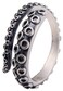 AZYOUNG 316L Stainless Steel New Pirate Octopus Tentacles Black OShaped One Size Opening Ring