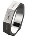 AZYOUNG Retro Silver Adjustable Open Index Finger Ring Seven Virtues Carved on Top Single Men Band