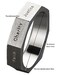 AZYOUNG Retro Silver Adjustable Open Index Finger Ring Seven Virtues Carved on Top Single Men Band