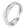 BORUO 925 Sterling Silver Ring Fidget Ring Anxiety Ring Triple Row Rolling Interlocking Stacking Rings High Polish Rings for Women Men Each Band Width 18mm Size 6