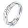 BORUO 925 Sterling Silver Ring Fidget Ring Anxiety Ring Triple Row Rolling Interlocking Stacking Rings High Polish Rings for Women Men Each Band Width 18mm Size 6