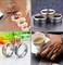 CASDAN 6Pcs 8mm Stainless Steel Rings for Men Celtic Dragon Beveled Edges Celtic Black Rings Carbide Wedding Band Ring Set 10