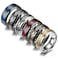 CASDAN 6Pcs 8mm Stainless Steel Rings for Men Celtic Dragon Beveled Edges Celtic Black Rings Carbide Wedding Band Ring Set 8