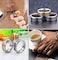 CASDAN 6Pcs 8mm Stainless Steel Rings for Men Celtic Dragon Beveled Edges Celtic Black Rings Carbide Wedding Band Ring Set 8
