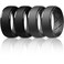 Egnaro Inner Arc Ergonomic Breathable Design Silicone Rings Mens with Half Sizes 14567 Rubber Wedding Bands 10mm Wide25mm Thick