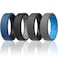 Egnaro Mens Silicone Rings 75mm Wide 25mm Thick Rubber Bands For Him Ergonomic Beveled Edge Two Tone Waterproof Workout Accessories