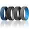 Egnaro Mens Silicone Rings 75mm Wide 25mm Thick Rubber Bands For Him Ergonomic Beveled Edge Two Tone Waterproof Workout Accessories
