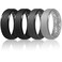 Egnaro Mens Silicone Wedding Rings 85mm Wide 2mm Thick Breathable Inner Arc Rubber Bands Hypoallergenic Flexible Rings for Gym Work Construction Electrical Outdoor Gift for Men 17 Pack