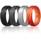 Egnaro Mens Silicone Wedding Rings 85mm Wide 2mm Thick Breathable Inner Arc Rubber Bands Hypoallergenic Flexible Rings for Gym Work Construction Electrical Outdoor Gift for Men 17 Pack