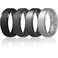 Egnaro Mens Silicone Wedding Rings 85mm Wide 2mm Thick Breathable Inner Arc Rubber Bands Hypoallergenic Flexible Rings for Gym Work Construction Electrical Outdoor Gift for Men 17 Pack