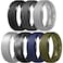 Egnaro Mens Silicone Wedding Rings 85mm Wide 2mm Thick Breathable Inner Arc Rubber Bands Hypoallergenic Flexible Rings for Gym Work Construction Electrical Outdoor Gift for Men 17 Pack