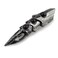 LARVOVUE Gothic Armor Full Joint Ring for Men Women Punk Cool Cosplay Party Knuckle Joint Finger Rings Black