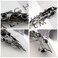 LARVOVUE Gothic Armor Full Joint Ring for Men Women Punk Cool Cosplay Party Knuckle Joint Finger Rings Black