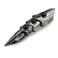 LARVOVUE Gothic Armor Full Joint Ring for Men Women Punk Cool Cosplay Party Knuckle Joint Finger Rings Black