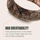 Groove Life Nomad Burled Walnut Silicone Ring Breathable Rubber Wedding Rings for Men Lifetime Coverage Unique Design Comfort Fit Ring Size 12