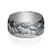 HAIXIAN Cool Unisex Retro Walking Wolf Band RingThick Platinum Plated Antique Punk Gothic Biker Cocktail Party Animal Forest Mountain Engraved Ring Jewelry RingA 10