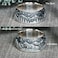 HAIXIAN Cool Unisex Retro Walking Wolf Band RingThick Platinum Plated Antique Punk Gothic Biker Cocktail Party Animal Forest Mountain Engraved Ring Jewelry RingA 10