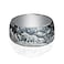 HAIXIAN Cool Unisex Retro Walking Wolf Band RingThick Platinum Plated Antique Punk Gothic Biker Cocktail Party Animal Forest Mountain Engraved Ring Jewelry RingA 10