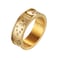 HZMAN 8mm Moon Star Sun Statement Ring Stainless Steel Boho Jewelry for Women Men Gold 8