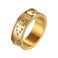 HZMAN 8mm Moon Star Sun Statement Ring Stainless Steel Boho Jewelry for Women Men Gold 8