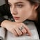 HZMAN Irregular Potholed Ring for Men Women Peculiar Stainless Steel Silver Ring Biker Wedding Cocktail Party Jewelry Silver 10