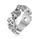 HZMAN Irregular Potholed Ring for Men Women Peculiar Stainless Steel Silver Ring Biker Wedding Cocktail Party Jewelry Silver 10