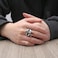 HZMAN Spartan Mask Ring for Men Stainless Steel Retro Hip Hop Commemorate Ring Jewelry Gift Size12