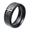 INRENG Mens Stainless Steel Bible Verse Christian Lords Prayer Cross Ring Wedding Bands Black Size 10