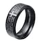 INRENG Mens Stainless Steel Bible Verse Christian Lords Prayer Cross Ring Wedding Bands Black Size 10