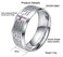 INRENG Mens Stainless Steel Bible Verse Christian Lords Prayer Cross Ring Wedding Bands Silver Size 13
