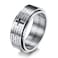 INRENG Stainless Steel Bible Verse Christian Cross Ring Spinner Wedding Rings Band for Men Women Silver Size 12