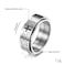 INRENG Stainless Steel Bible Verse Christian Cross Ring Spinner Wedding Rings Band for Men Women Silver Size 12