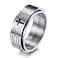 INRENG Stainless Steel Bible Verse Christian Cross Ring Spinner Wedding Rings Band for Men Women Silver Size 12