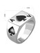 JAJAFOOK Mens Womens Stainless Steel Ring Poker Spade Ace Silver Black Sizes 614