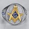 JUDE Jude Jewelers Stainless Steel Blue Gold Two Tone Masonic Master Mason Ring Silver 13