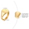 JUDE Jude Jewelers Stainless Steel Classical Simple Plain Round Signet Style Pinky Wedding Statement Promise Anniversary Ring Gold 7